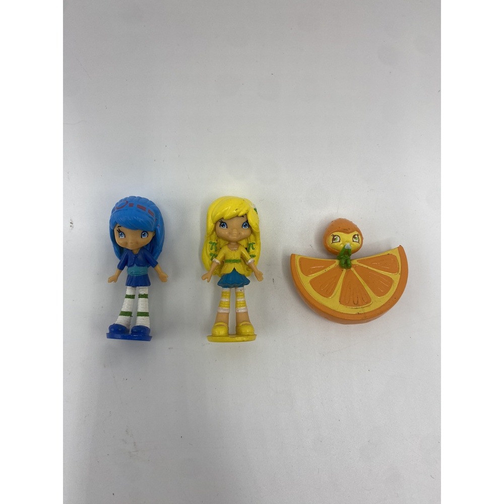 Lot of 3 Vintage TCFC Strawberry Shortcake Mini‎ Berrykin Berry Bittys 2" Dolls